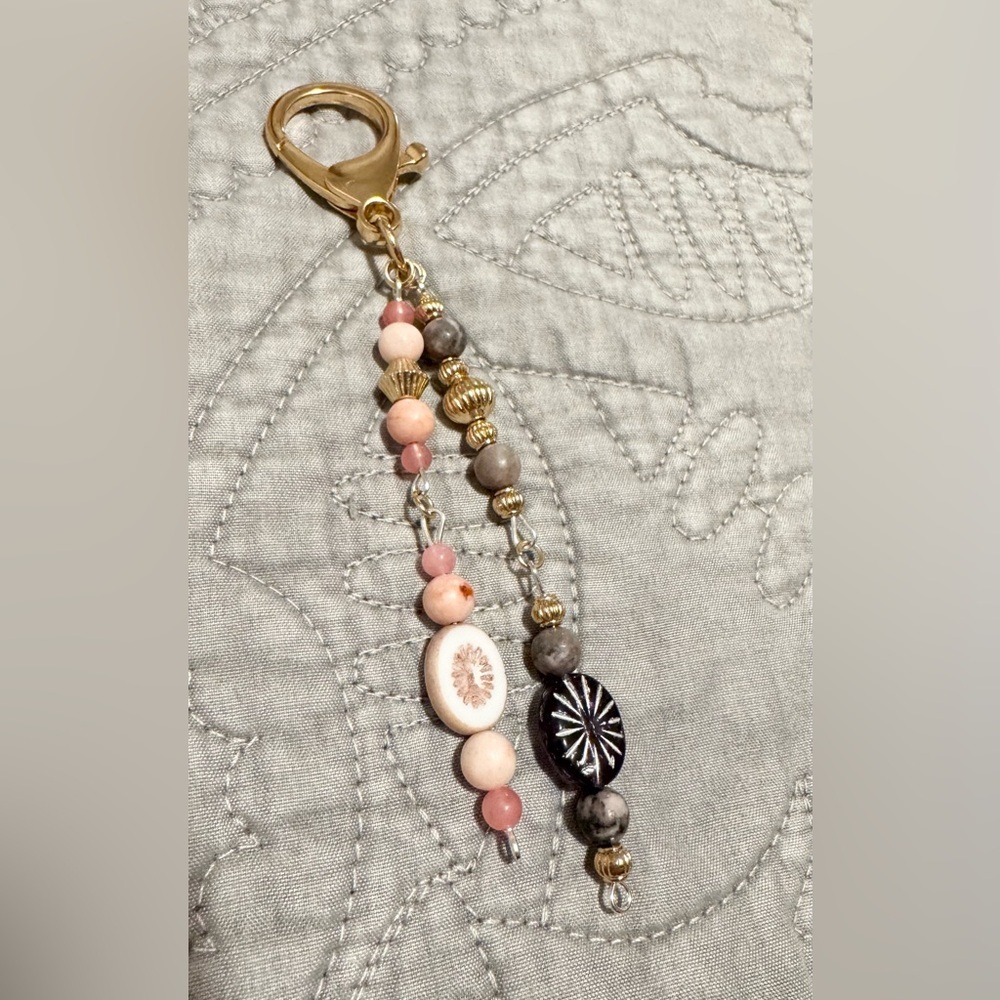 Handmade Beaded Handbag Charm 5” Length